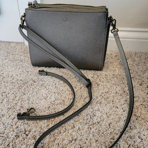 Lo & Sons The Pearl in Graphite Saffiano Leather